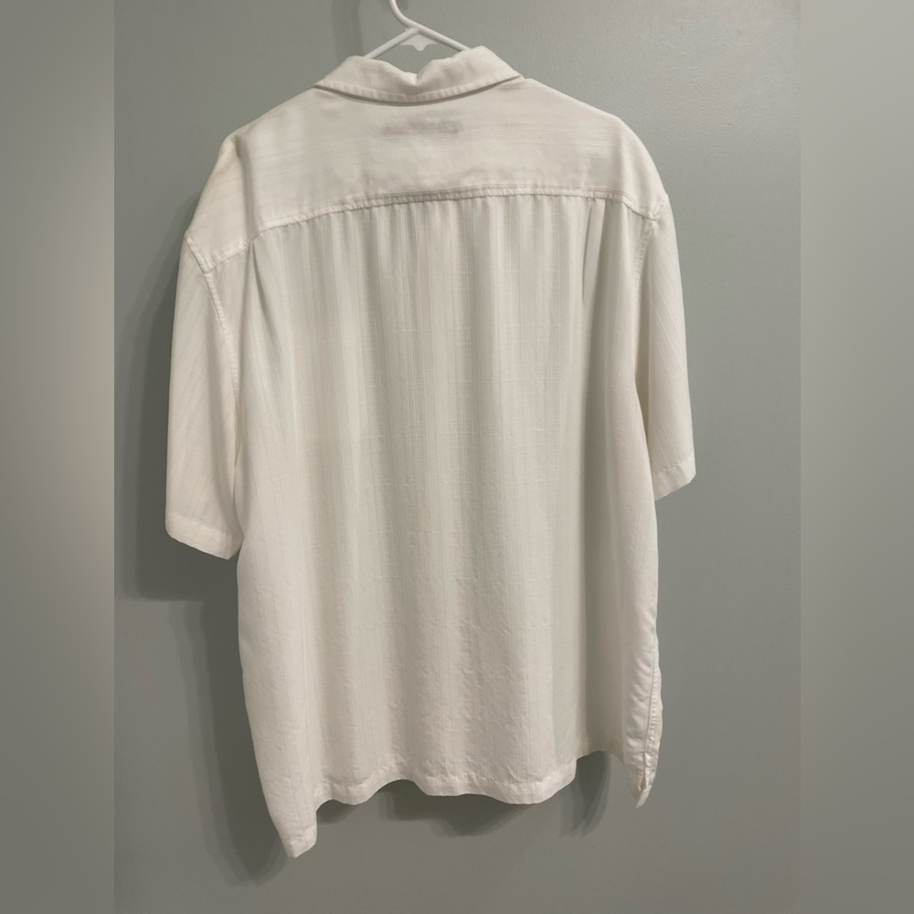 Men’s Caribbean Solid Short Sleeve Woven Camp Shirt Size XXL - Picture 2 of 8